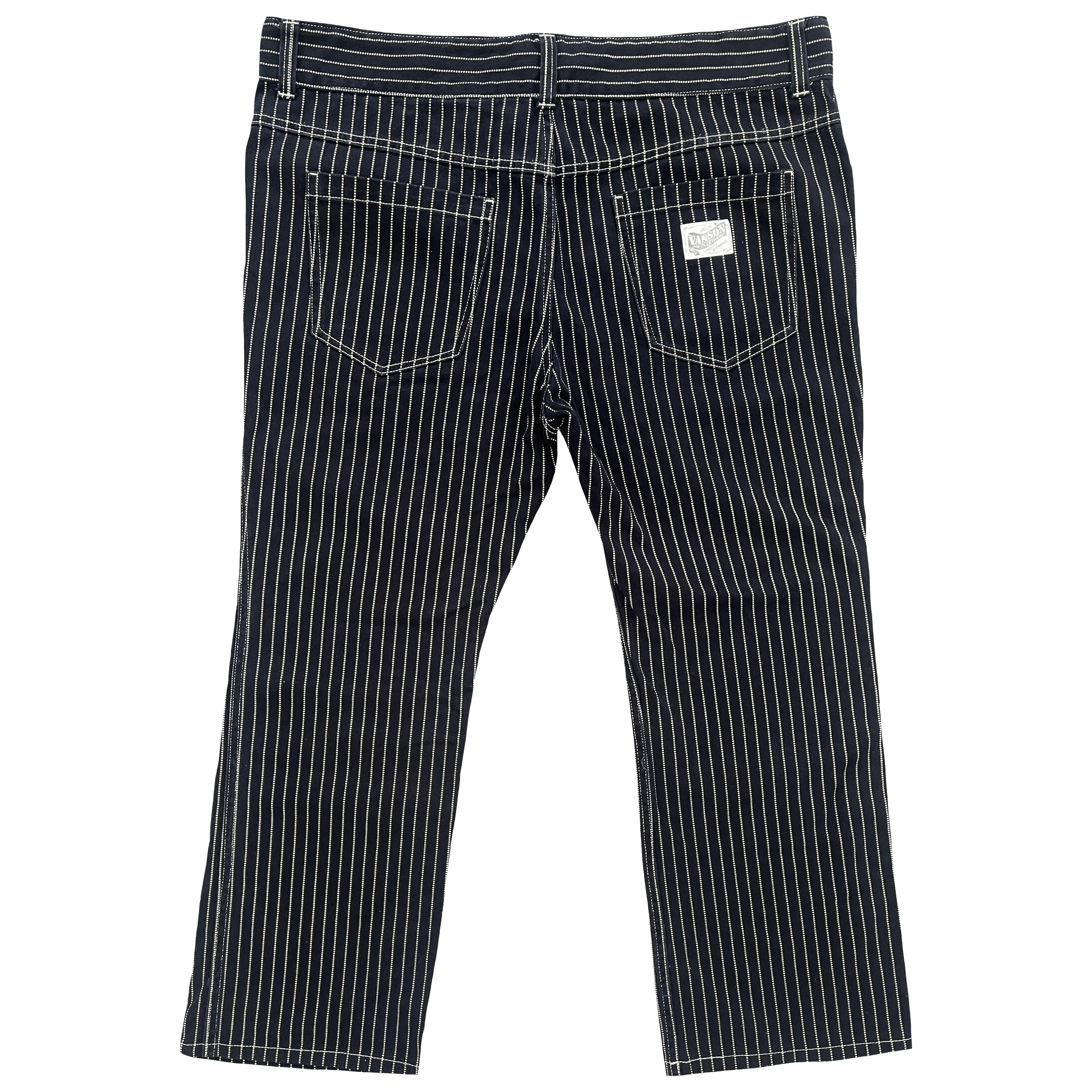 Vanson Leathers Pinstripe Biker Pants - W40"