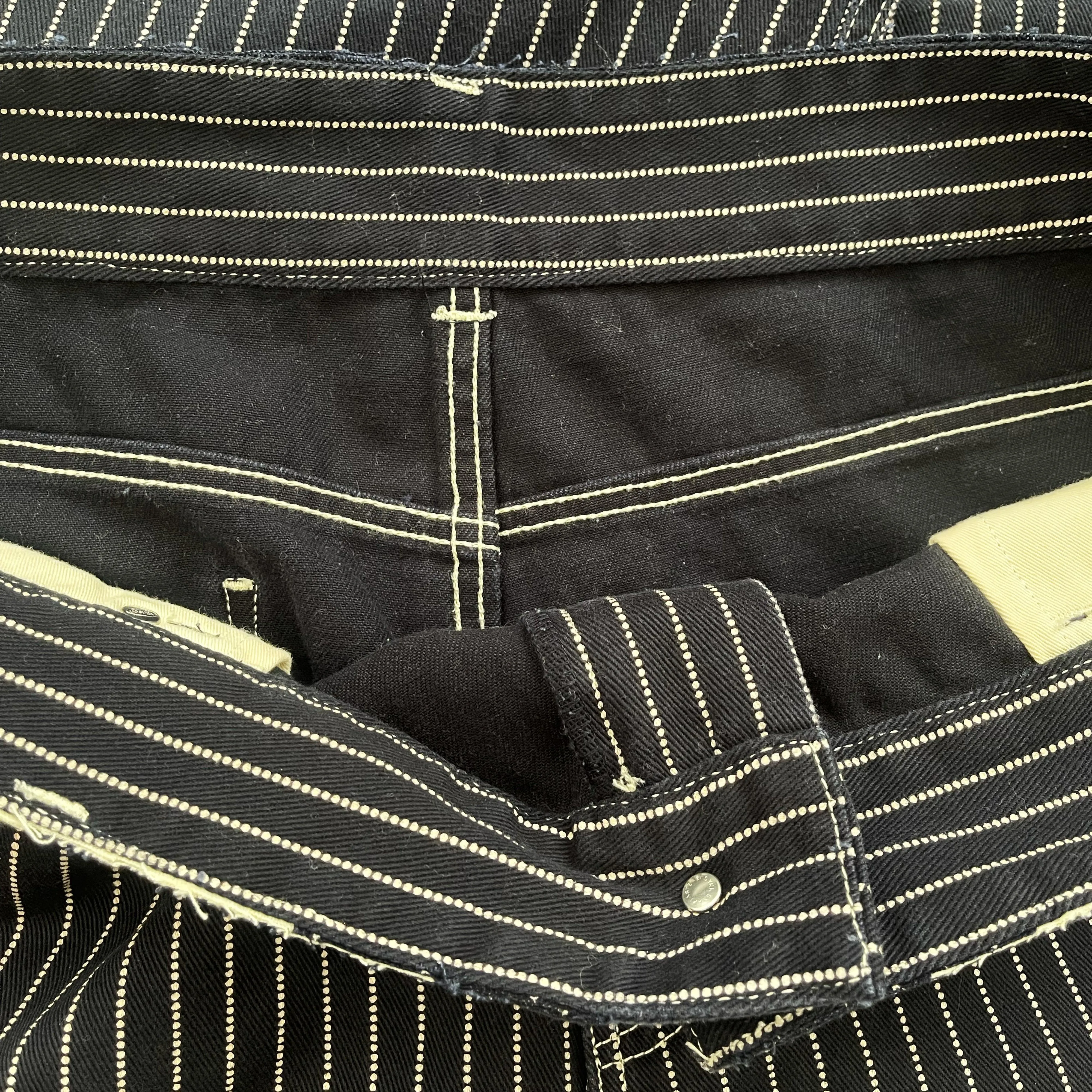 Vanson Leathers Pinstripe Biker Pants - W40"