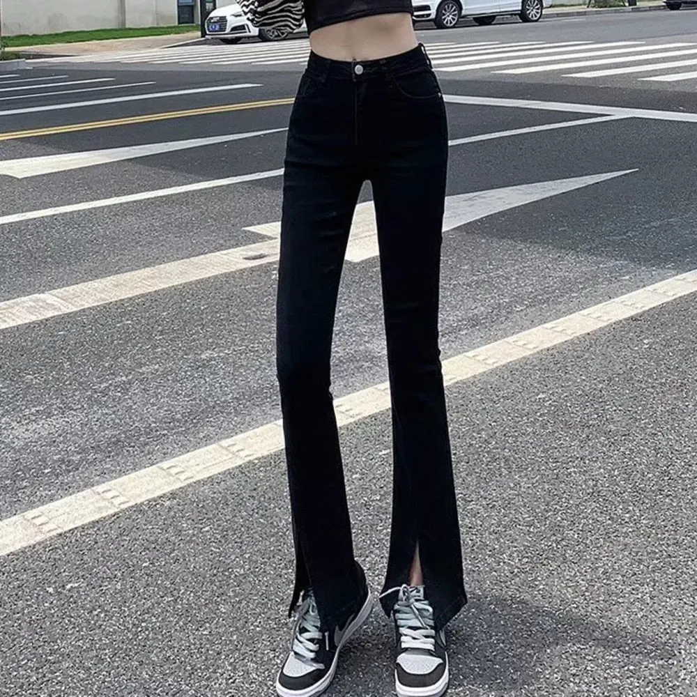 Woman Jeans High Waist Denim Pants Wide Leg Clothing Jeans Fashion Straight Pants - WJN0011