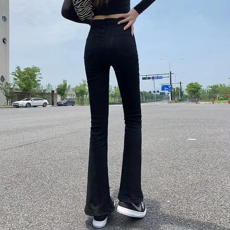 Woman Jeans High Waist Denim Pants Wide Leg Clothing Jeans Fashion Straight Pants - WJN0011