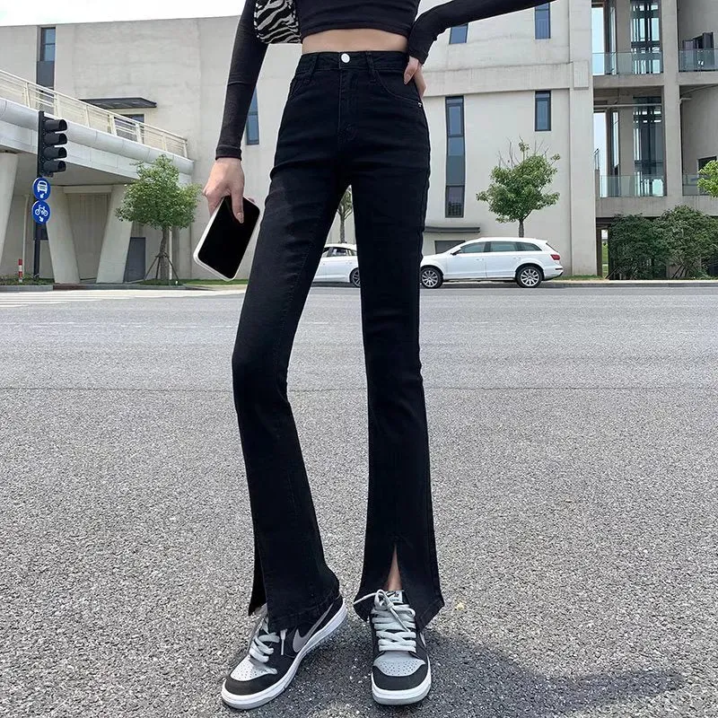 Woman Jeans High Waist Denim Pants Wide Leg Clothing Jeans Fashion Straight Pants - WJN0011