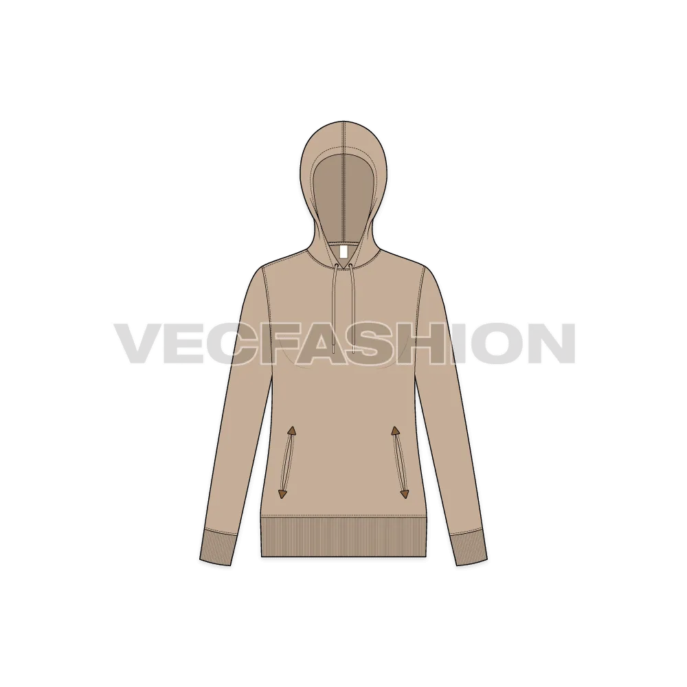 Women's Slim Fit Vector Hoodie