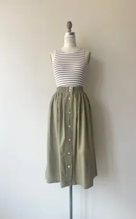 Woven Khaki Skirt